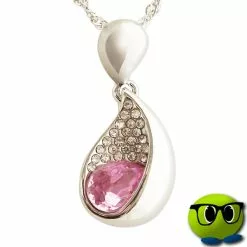 Collier Torsadé Pendentif Goutte En Strass - Mrbulle