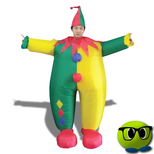 Costume Distrayant De Clown Multicolore Gonflable - Mrbulle 1 Costume Distrayant De Clown Multicolore Gonflable - Mrbulle