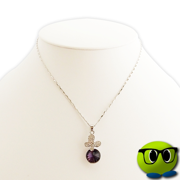 Pendentif Buterfly Sertie D'une Pierre Précieuse Violette - Mrbulle 2 Pendentif Buterfly Sertie D'une Pierre Précieuse Violette - Mrbulle - Image 2