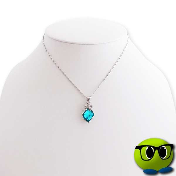 Tour De Cou Argenté Sautoir Anneau Et Pierre Précieuse Bleue - Mrbulle 2 Tour De Cou Argenté Sautoir Anneau Et Pierre Précieuse Bleue - Mrbulle - Image 2