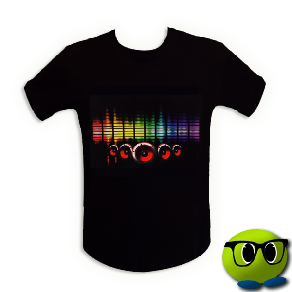 T-shirt Interactif Enceintes LED - Mrbulle 1 T-shirt Interactif Enceintes LED - Mrbulle