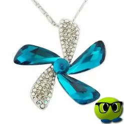 Collier Argenté En Strass Et Fausse Pierre - Mrbulle