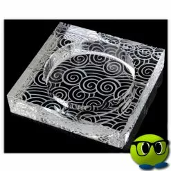 Cendrier En Verre Motif Tourbillons Pour Les Fumeurs - Mrbulle