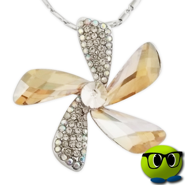 Collier Fleur Strass Et Fausse Pierre Dorée Pour Une Beauté éclatan - Mrbulle 1 Collier Fleur Strass Et Fausse Pierre Dorée Pour Une Beauté éclatan - Mrbulle