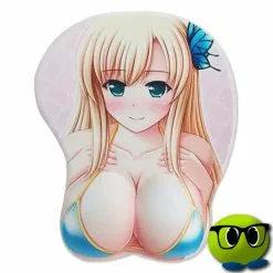 Nouveau Tapis De Souris Relief Manga Blonde Aux Yeux Bleus - Mrbulle