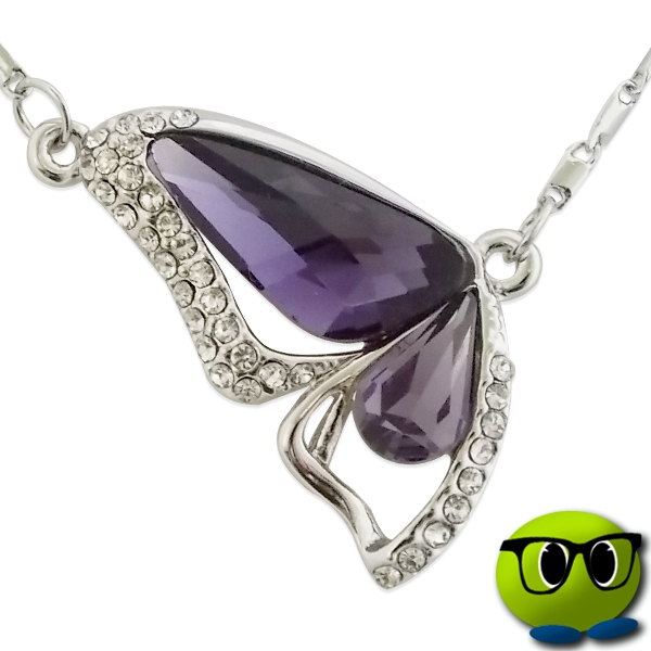 Ravissant Collier à Pendentif Papillon Et Au Faux Cristal Violet - Mrbulle 1 Ravissant Collier à Pendentif Papillon Et Au Faux Cristal Violet - Mrbulle