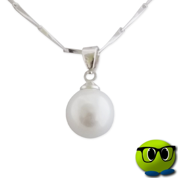 Collier Raffiné à Pendentif Perle Nacrée Blanche - Mrbulle 1 Collier Raffiné à Pendentif Perle Nacrée Blanche - Mrbulle