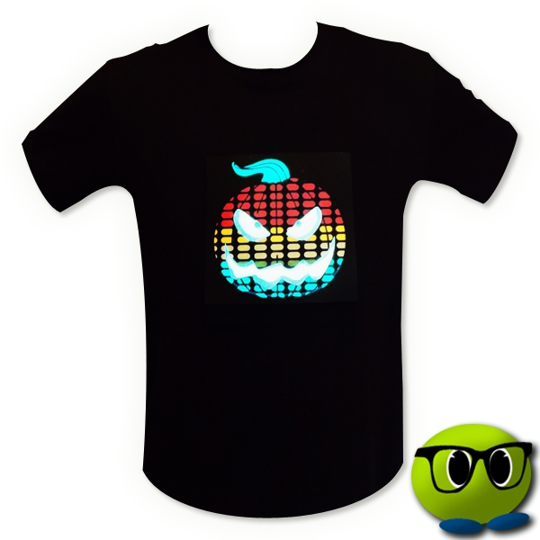 T-shirt Citrouille LED à Empreinte Unique - Mrbulle 2 T-shirt Citrouille LED à Empreinte Unique - Mrbulle - Image 2