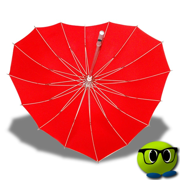 Parapluie Romantique En Forme De Coeur Rouge - Mrbulle 2 Parapluie Romantique En Forme De Coeur Rouge - Mrbulle - Image 2