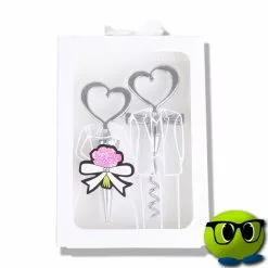 Lot De Tire-bouchon Et Bouchon En Forme De Cœur - Mrbulle