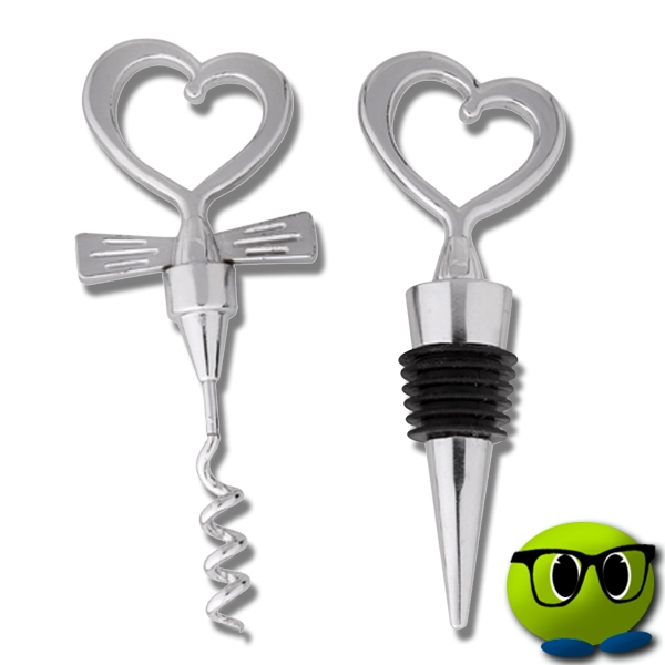 Lot De Tire-bouchon Et Bouchon En Forme De Cœur - Mrbulle 2 Lot De Tire-bouchon Et Bouchon En Forme De Cœur - Mrbulle - Image 2