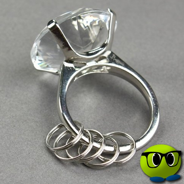 Porte-clés Bague à Gros Diamants - Mrbulle 2 Porte-clés Bague à Gros Diamants - Mrbulle - Image 2