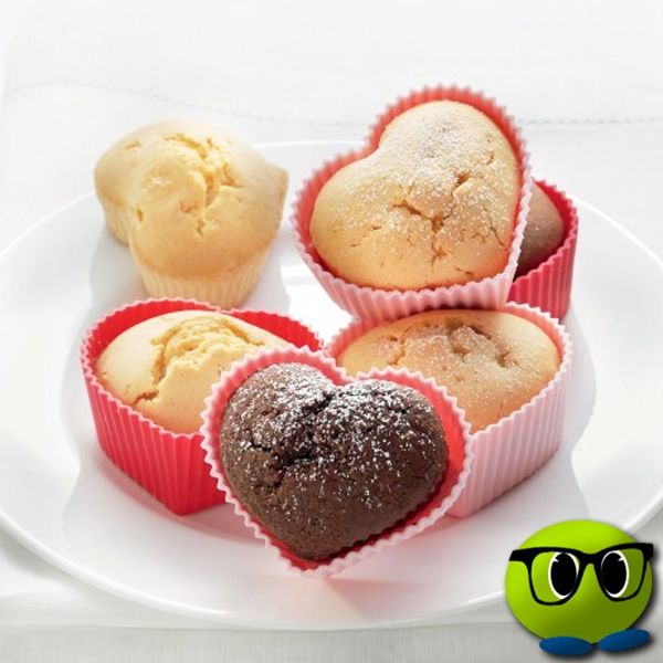 Lot De 6 Moules Pour Muffins En Forme De Cœurs - Mrbulle 1 Lot De 6 Moules Pour Muffins En Forme De Cœurs - Mrbulle