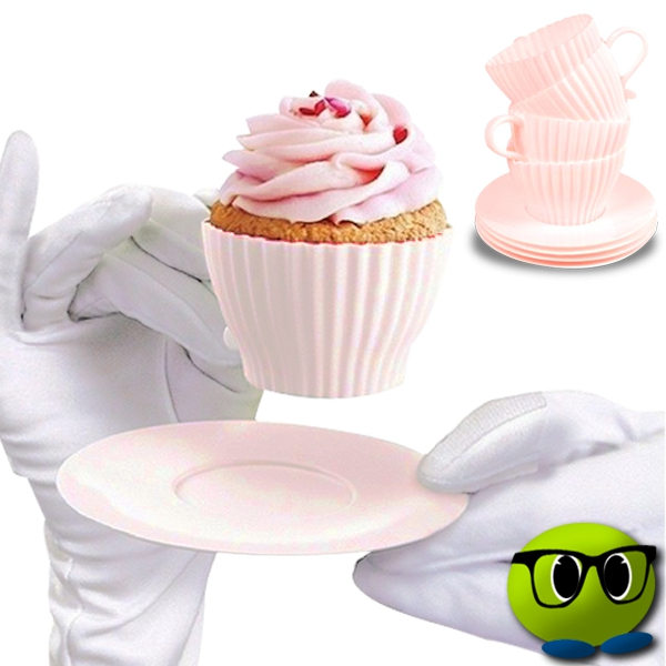 Moules à Muffin En Forme De Tasse Et Sous-tasse - Mrbulle 1 Moules à Muffin En Forme De Tasse Et Sous-tasse - Mrbulle