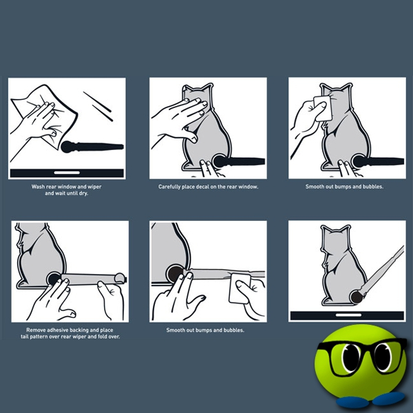 Stickers En Forme De Chat Pour Pare-brise - Mrbulle 4 Stickers En Forme De Chat Pour Pare-brise - Mrbulle - Image 4