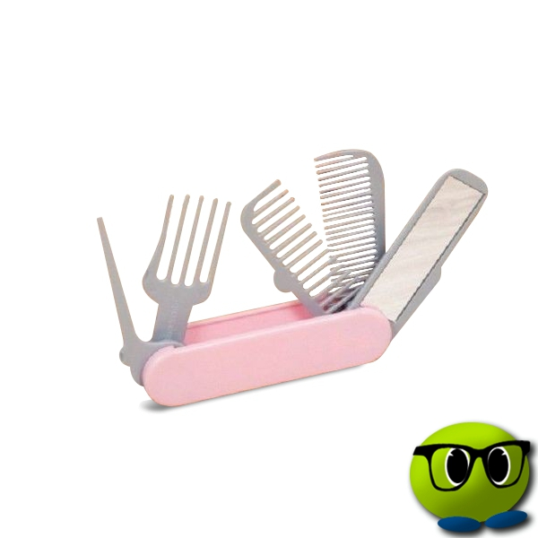 Peignes Et Miroir En Forme De Couteau Suisse - Mrbulle 2 Peignes Et Miroir En Forme De Couteau Suisse - Mrbulle - Image 2