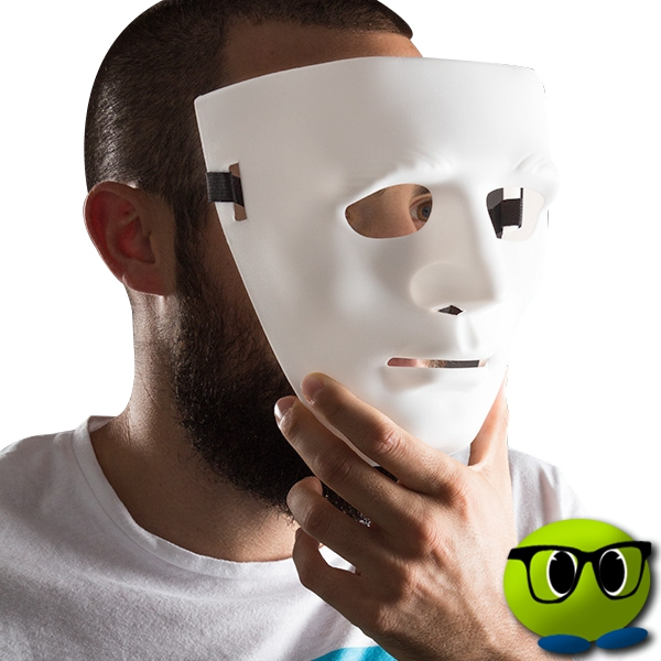 Masque Visage Anonyme - Mrbulle 1 Masque Visage Anonyme - Mrbulle