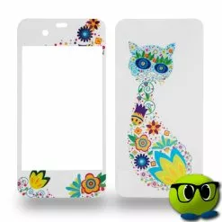 Paire De Stickers IPhone 4 Chat Fleuri - Mrbulle