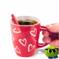 Tasse Coeurs En Céramique Avec Petite Cuillère - Mrbulle