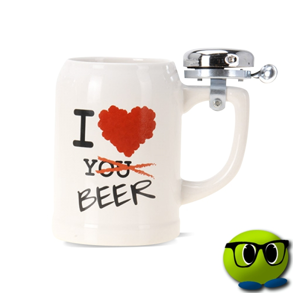 Chope De Bière I Love Beer Avec Sonnette - Mrbulle 1 Chope De Bière I Love Beer Avec Sonnette - Mrbulle