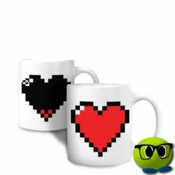Tasse Thermo-réactive à Motif Coeur Pixel - Mrbulle