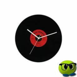 Horloge Murale Disque Vinyle Noir Et Rouge - Mrbulle