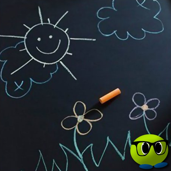 Tableau Noir Autocollant Avec Des Craies - Mrbulle 2 Tableau Noir Autocollant Avec Des Craies - Mrbulle - Image 2