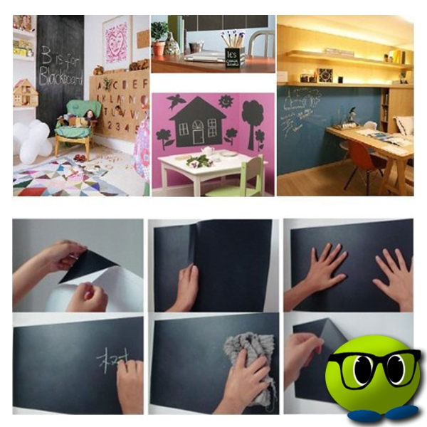 Tableau Noir Autocollant Avec Des Craies - Mrbulle 3 Tableau Noir Autocollant Avec Des Craies - Mrbulle - Image 3