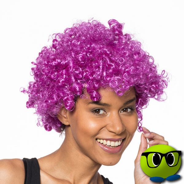 Perruque De Déguisement En Forme D'afro En Cheveux Violets - Mrbulle 2 Perruque De Déguisement En Forme D'afro En Cheveux Violets - Mrbulle - Image 2